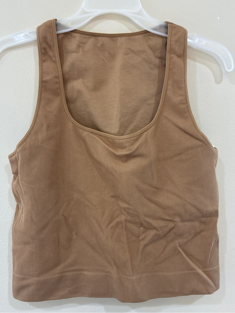 DSG Ribbed Scoop Neck Athletic Tank‎ Top set- Camel